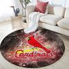 St.Louis Cardinals Round Area Rug,Carpet Rug for Living Room Bedroom Sofa Playroom Decor,Non-slip Floor Mat