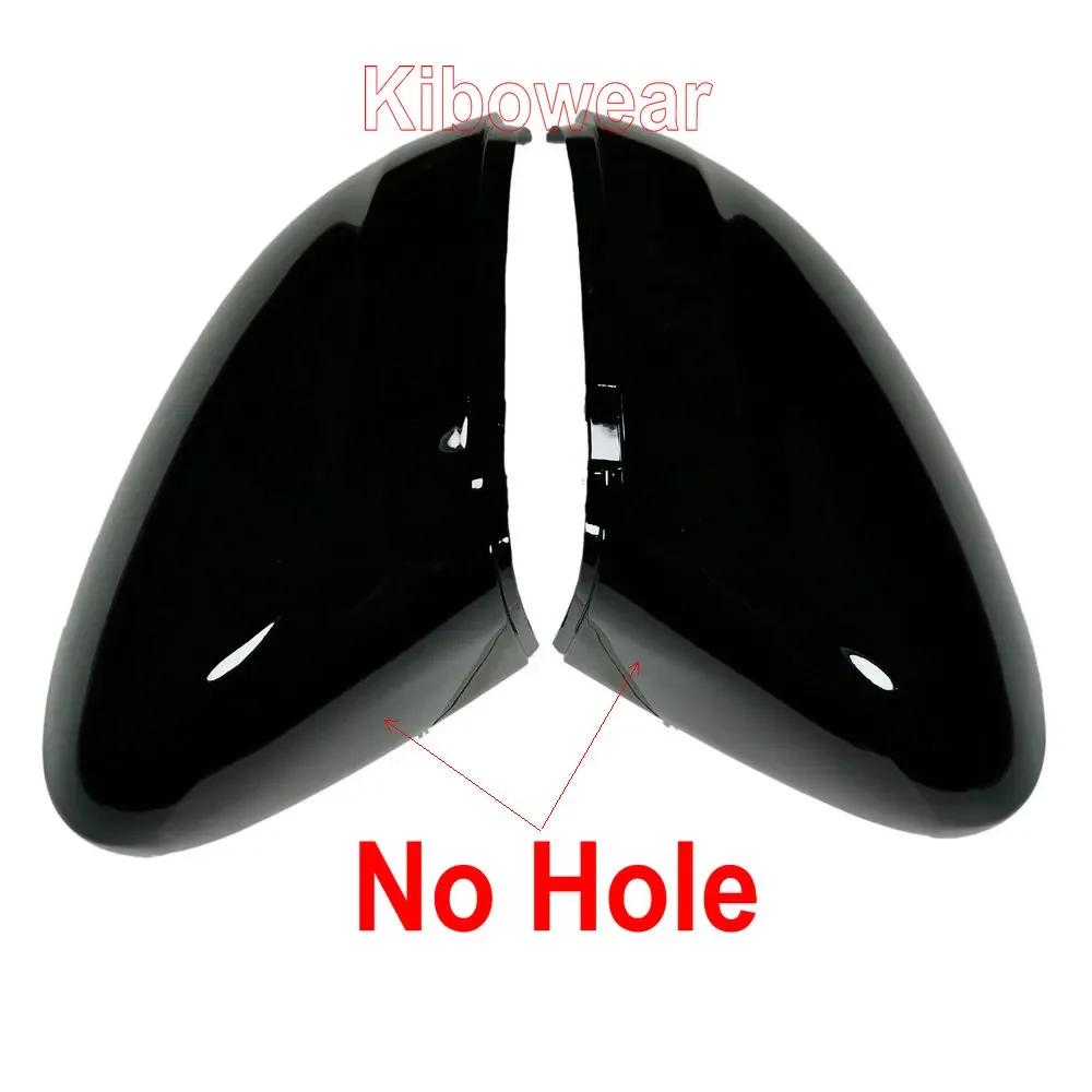 2pc Glossy Pearl Black Side Mirror Cover for VW Golf GTI MK8 VIII 8 R GTD GTE E-Golf cap 2024 replace auto