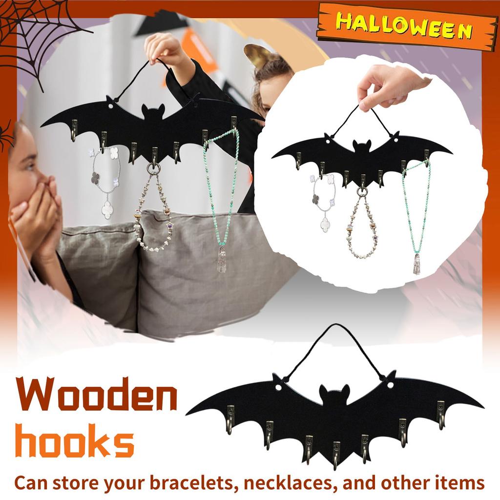 Wooden Hooks Decorative Hanging Decoration Holiday Scene Arrangement Gothic Style Home Ambience Arrangement