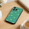 Чехол для телефона с четырехлистником для iPhone 16, 15, 14, 13, 12, 17, Pro Max, Plus, Силиконовый, Черный