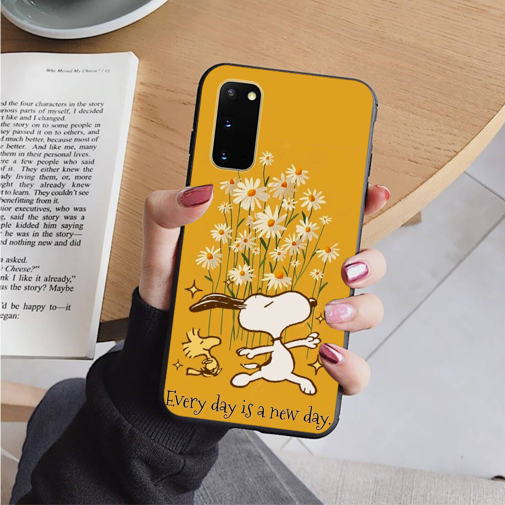 AN11 Snoopy Black Case for Xiaomi Poco X6 M5 M6 F5 F6 F1 C65 C55 C50 C51 C40 Redmi Note 7 8 14C A3X 13C 12C 11 10A 9C Pro Sofe Cover