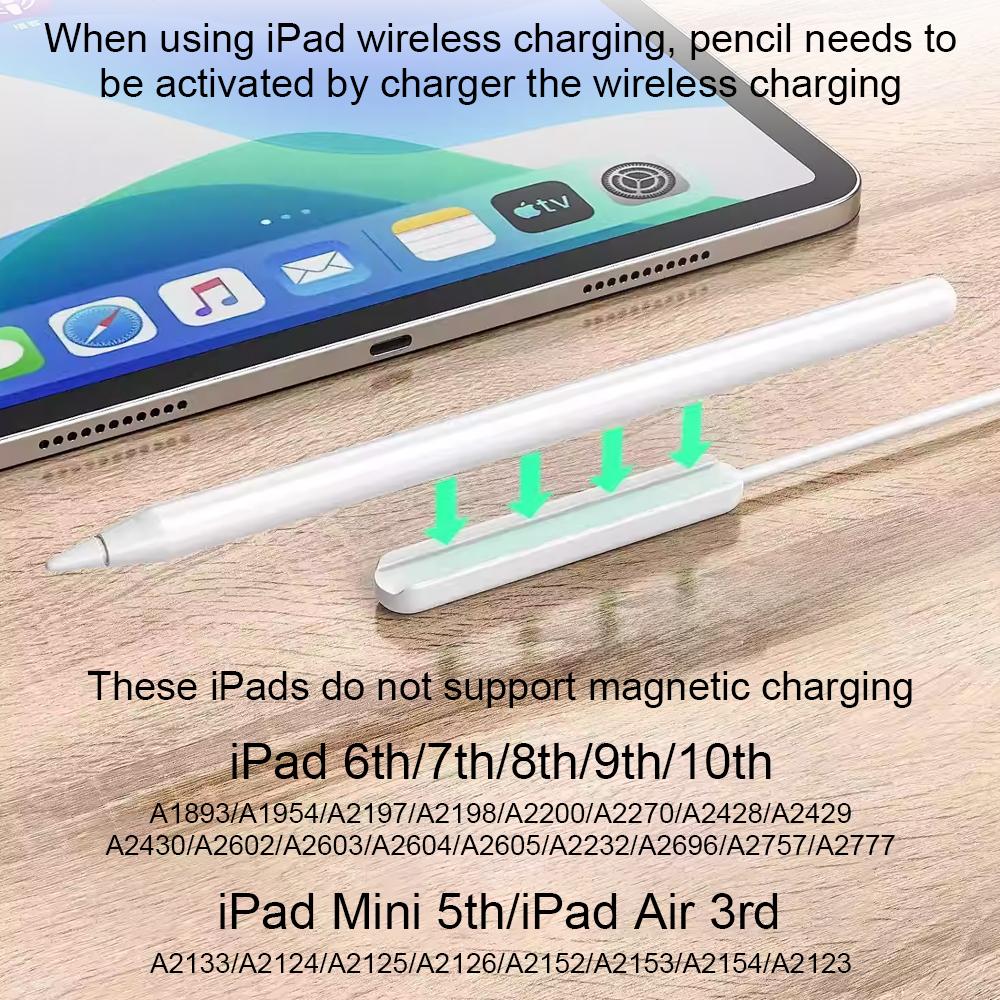 Для Apple Pencil Wireless Charge Palm Rejection Stylus Pen iPad Air 4 5 Pro 11 12.9 13 2024 Mini 6 официальные оригинальные аксессуары