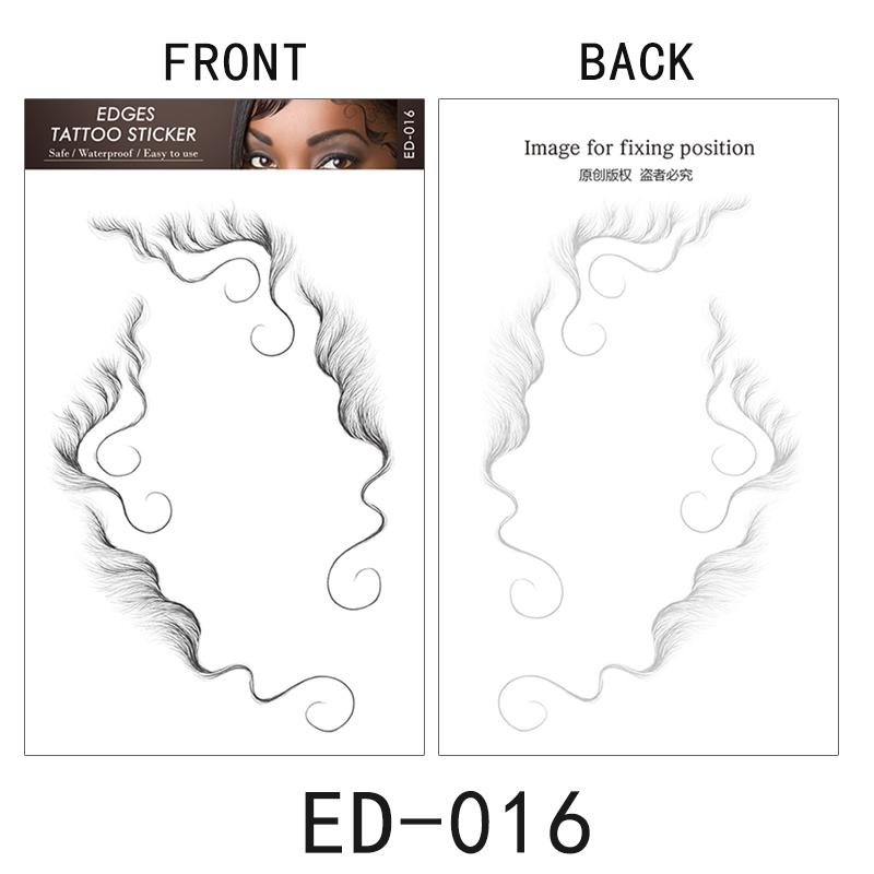 Factory Outlet Fashionable Waterproof Temporary Tattoo Stickers Baby Hair Edge Face Application Made of Paper