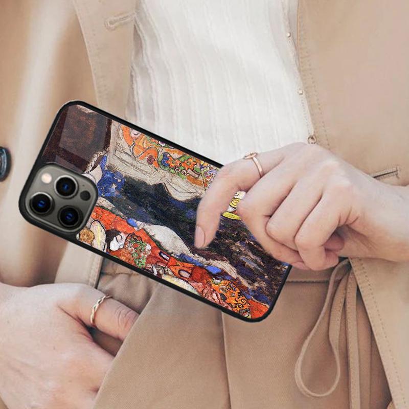 Поцелуй Густава Климта Магнитный чехол для телефона ДЛЯ APPLE iPhone 17 Air 16 14 13 12 Pro Max 15 Plus Беспроводная зарядка С чехлом MagSafe