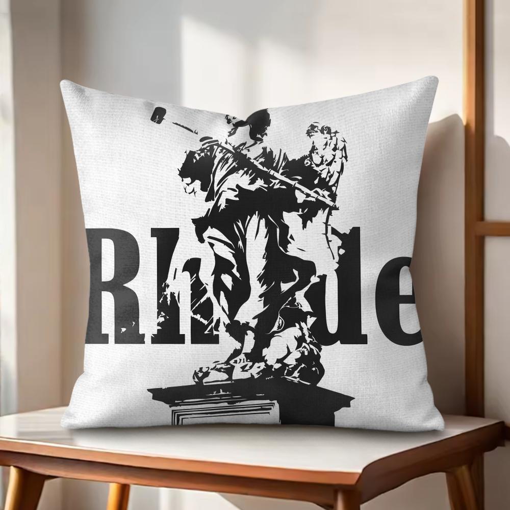 Fashion Brand RRHUDEs Cushion Cover Natural Linen Organic Fabric DoubleSided Printing Couch Pillow Covers Home Decor