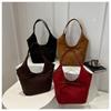 Fashion Bow Design Shoulder Bags for Women Vintage Faux Suede Ladies Commuter Underarm Tote Bag Female Large Capacity Handbags