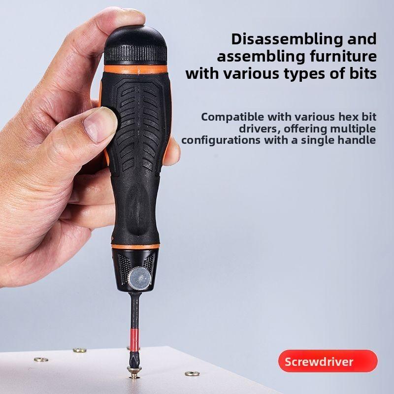 Convertible screwdriver, hand saw handle, household maintenance manual tool, dual-use woodworking plastic metal cutting tool