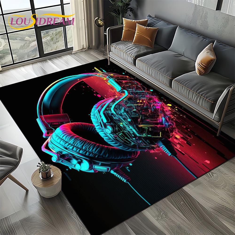 Нота Музыка Красочный Музыкальный Стан Мультяшный Ковер Мечты Коврик для Гостиной Спальни Дома Украшение Дивана, Детский Нескользящий Напольный Коврик