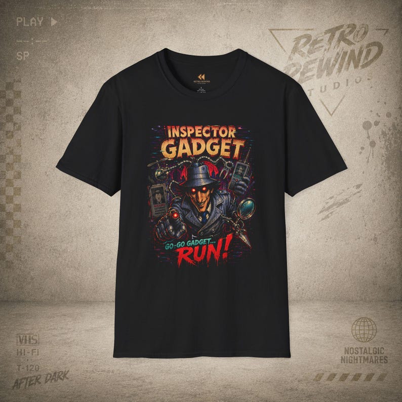 Inspector Gadget Retro Cartoon T-Shirt | Go Go Gadget Detective Tee