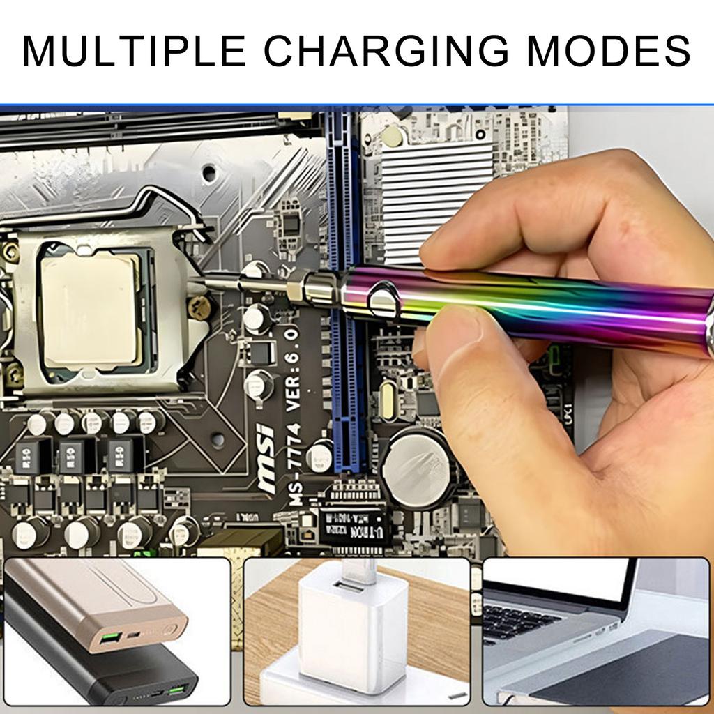 510 Thread Mini Soldering Iron Kit 3-ступенчатый регулируемый вольтаж 650/1100 мАч аккумуляторная тележка ручка с USB зарядным устройством сварочный инструмент