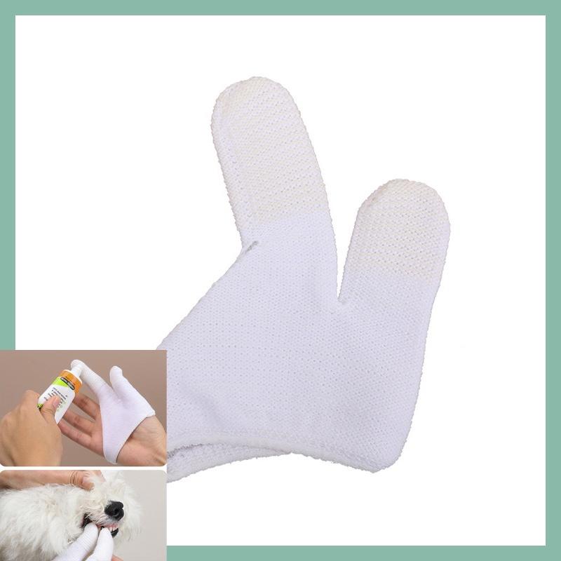 Pet Finger Toothbrush For Dogs And Cats Freshens Breath And Promotes Gum And Teeth Health Cotton Material