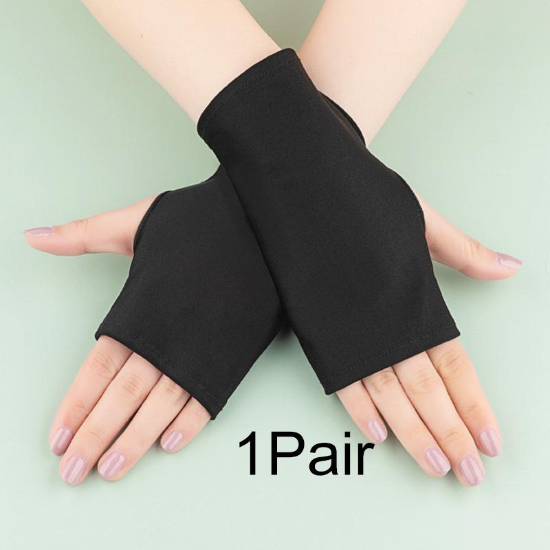1 пара Эластичность Модные Повседневные Вискозные Нити Уличные Велосипедные Перчатки без пальцев Спортивный стиль Тонкий стиль Солнцезащитные
