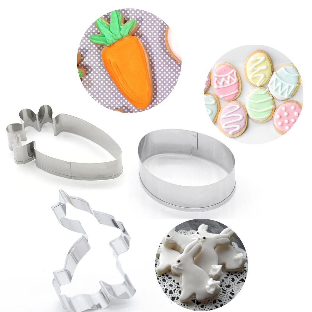 Stainless Steel Baking Pastry Tool Easter Cookies Cutter Biscuit Mould Cake Mold Easter Rabbit
