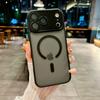 Защита камеры Для iPhone 17Air 17Pro 17 Полупрозрачный жесткий Магнитный чехол Для iphone 16 15 14 13 12 Pro Max Противоударный чехол