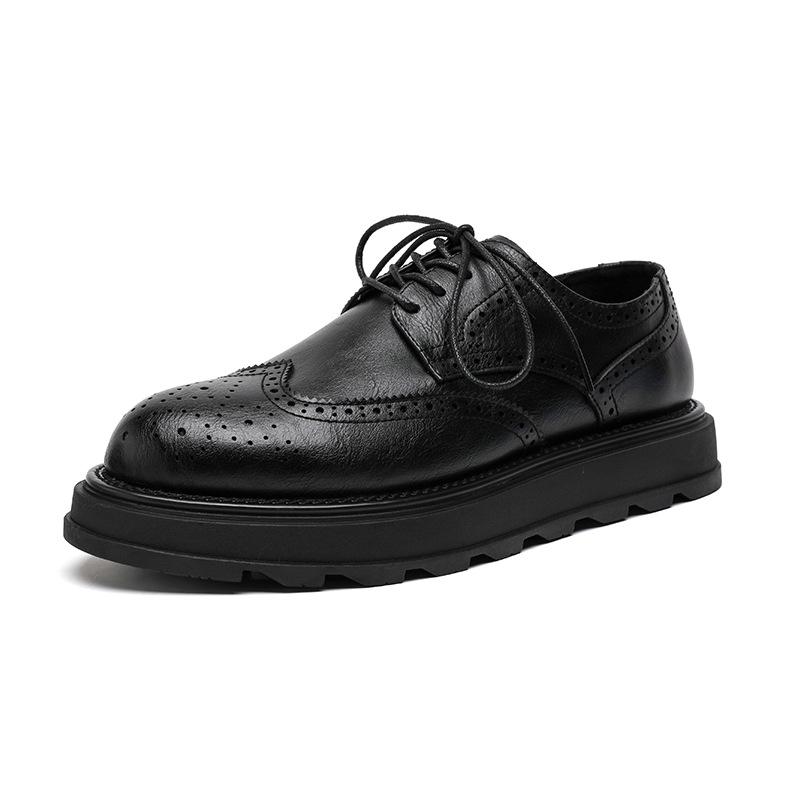 Новые мужские кожаные туфли Brock, деловые, повседневные, британские, кожаные туфли, корейская версия, мужские, дышащие 98848-R