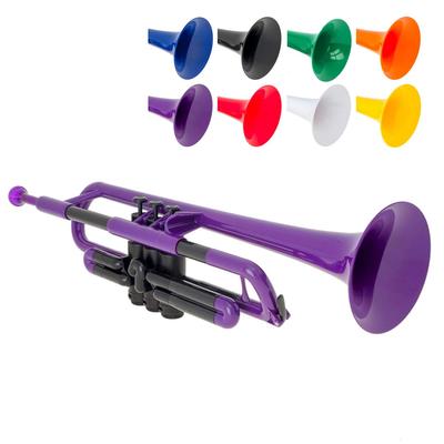 PInstruments Пластиковый духовой инструмент труба pTrumpet Bb Tone Легкий, высокопрочный, антибактериальный, с биопокрытием из АБС-пластика PTRUMPET1P Фиолетовый мешок и