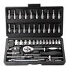 46-Piece Socket Wrench & Ratchet Screwdriver Set for Auto Repair