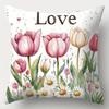 Love And Hello Sunshine Floral Pillows Pattern Cushion Cover Suitable For Sofa Bedroom Car Pillow Cover