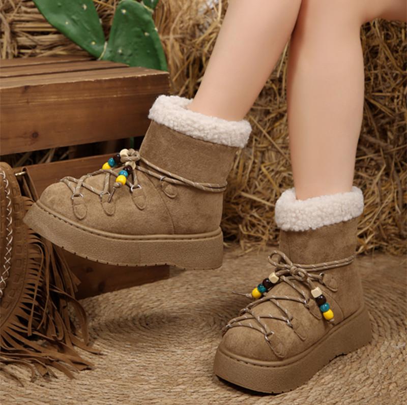 TUINANLE Winter Snow Boots Women Warm Shoes with Cotton Lining Colorful Girls Ankle Boots