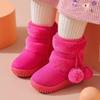 Children's Snow Boots Boys Soft Bottom Non-slip Warm Snow Boots Plush Thick Winter Warm Middle and Large Children Girls Size 21-35