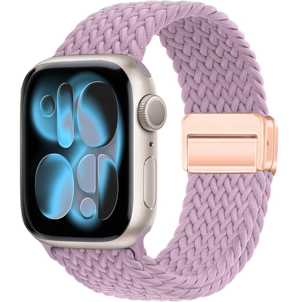 Solo loop Strap For Apple Watch ultra2 3 Band 49mm 44mm 40mm 45mm 46mm magnetic Braided Bracelet iWatch series se 7 6 8 9 10 11