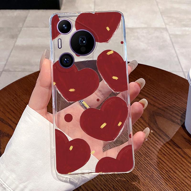 Casing For Huawei Pura 70/70 Pro Plus/70 Pro+ Phone Case Transparent Silicone Aesthetic Cute Cat Cartoon Cover For Pura70 Bumper