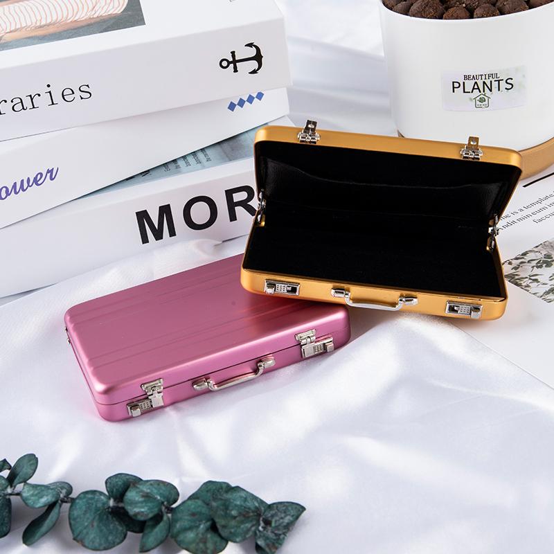 New Aluminum Storage Box Mini Suitcase Bank Card Box Jewelry Case Organizer