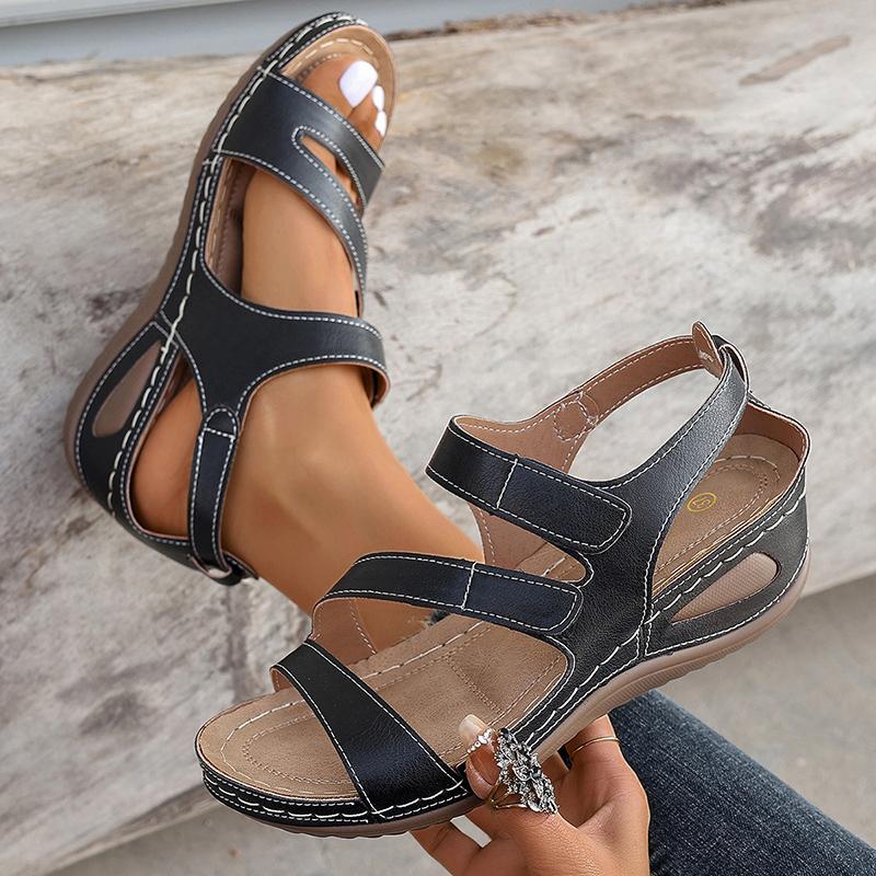 Lucyever Wedge Heel White Sandals Women Summer 2024 Lightweight Platform Sandles Woman Comfort Pu Leather Roman Sandalias Mujer
