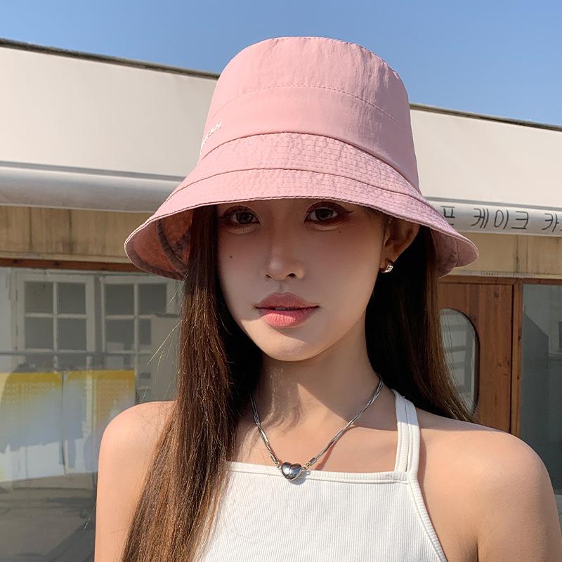 Summer Outdoor Sun Protection Sun Hat Korean Style Thin Sun Hat Spring and Autumn New Hat Women's Fashion Versatile Fisherman's Hat