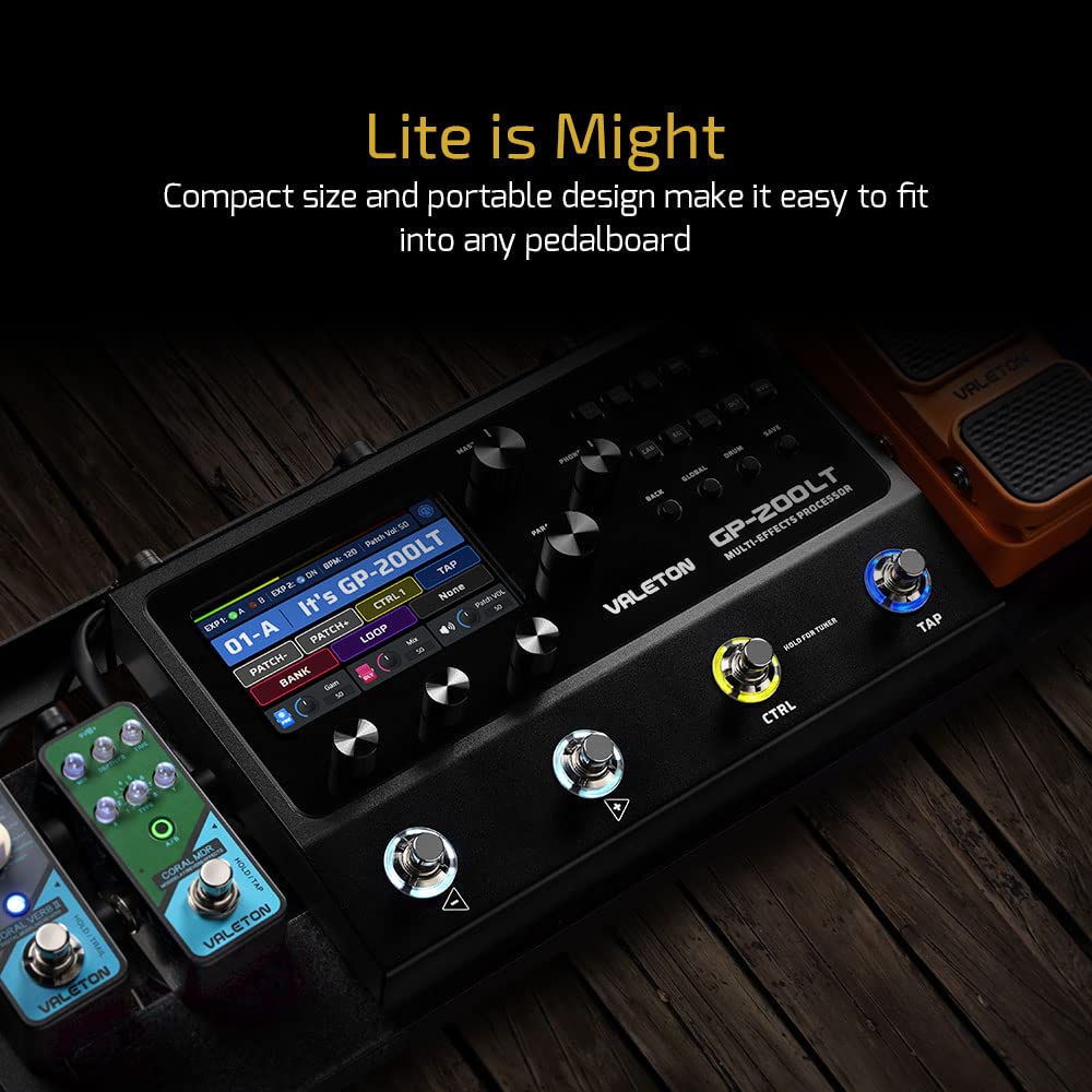 Процессор педалей Valeton для гитарного и басового усилителя, IR-кабинет, FX, MIDI, стерео, OTG, USB аудиоинтерфейс GP-200LT, педали мультиэффектов, моделирование, симуляция,