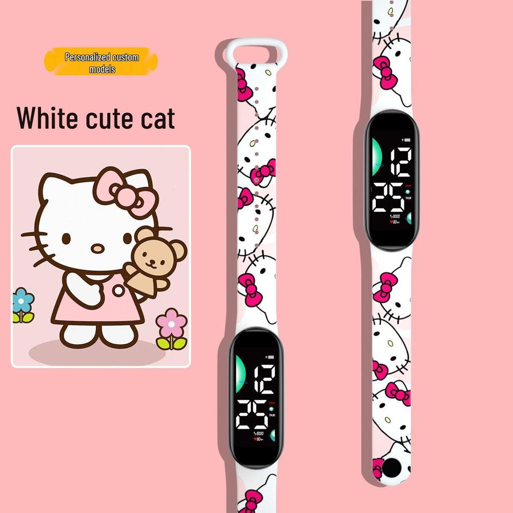 New Cartoon LED Waterproof Sports Watch: Cute Anime Design for Students