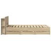 Bed Frame with Storage Space Sonoma Oak 75 x 190 cm Particleboard