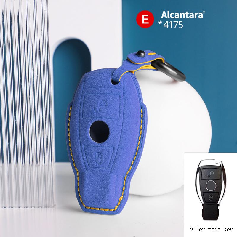 New suede car key case cover protector shell For Mercedes Benz A B C E Class GLS GLA GLK GLC CLS CLA AMG W204 W205 W212 W463 MR8