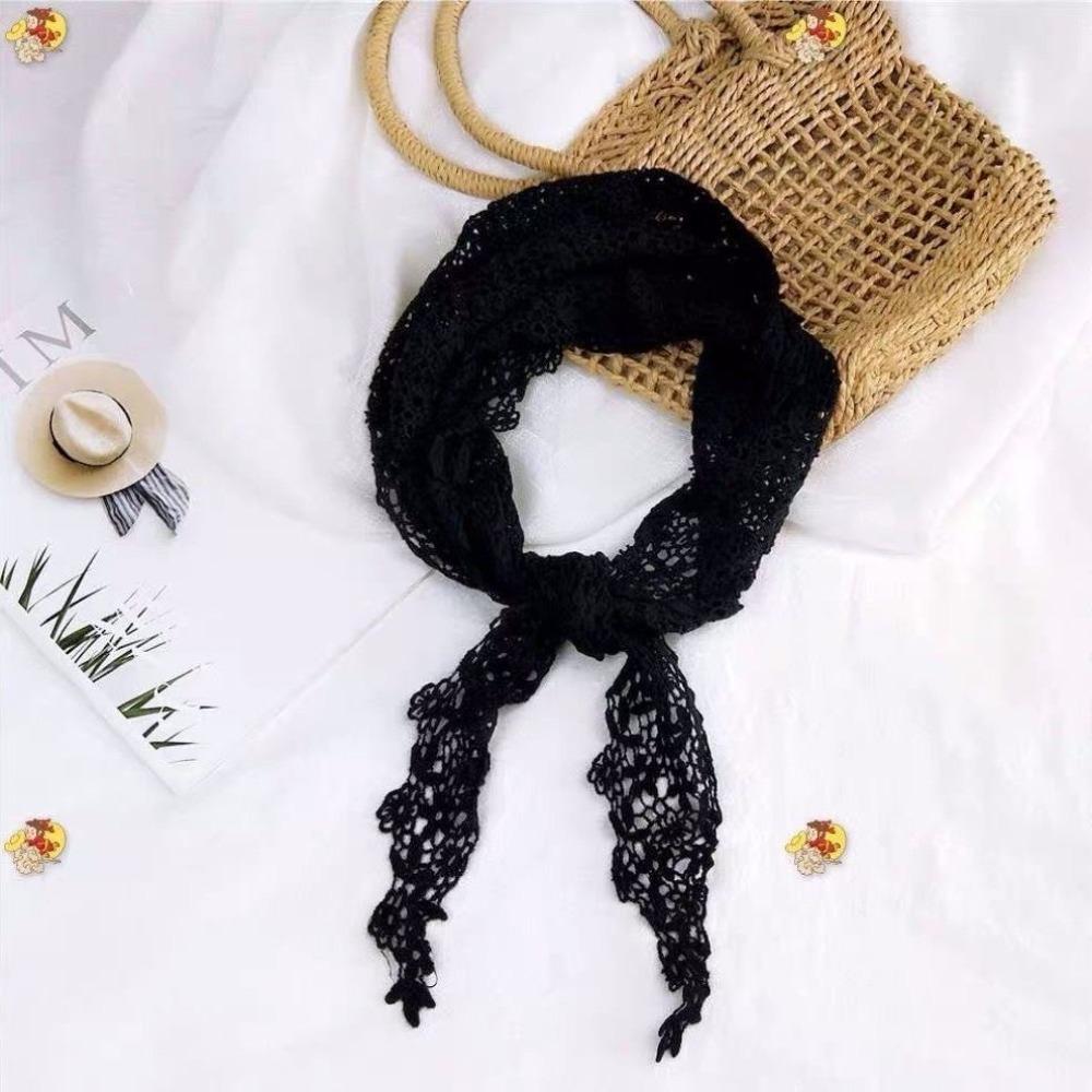 Trendy Lace Trim Fart Curtain Hollowed-out Slim Fit Triangular Headscarf Pretty Y2K Apron Wrap Skirt Summer