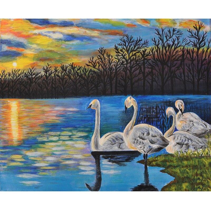 Новый 5D DIY алмазная живопись Лебедь Алмазная вышивка Лебединое озеро вышивка крестиком полная квадратная круглая дрель домашний декор ручной художественный подарок