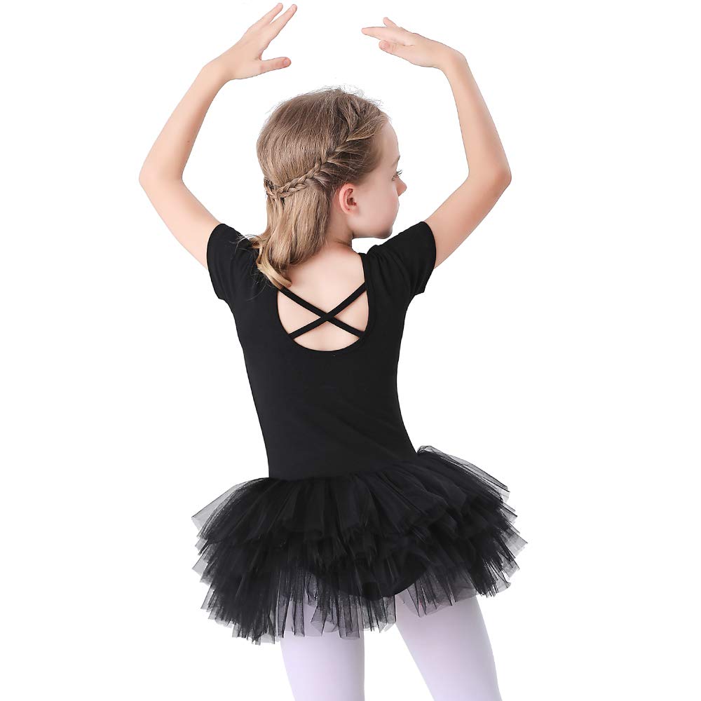 Children's Ballet Leotard Leotard with Tutu Skirt Kids Cotton Dance