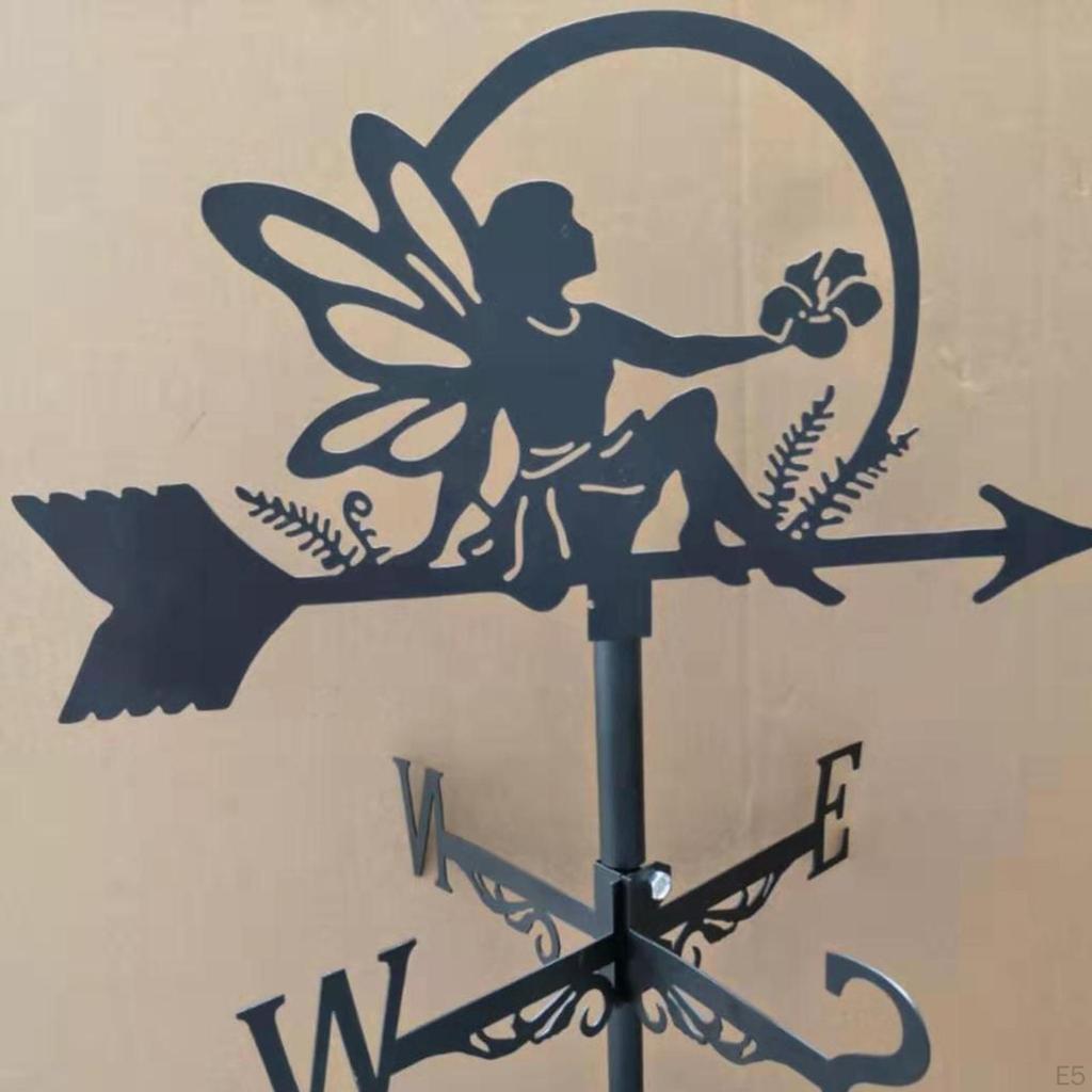 Черный флюгер, фигурка животного, практичный индикатор направления ветра, фермерская сцена для дома и сада