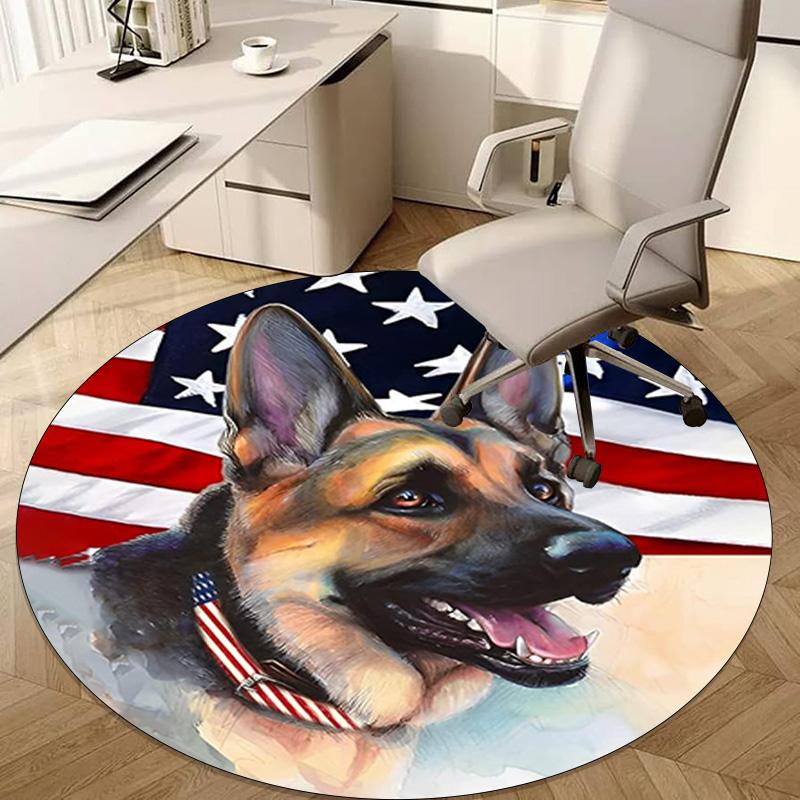 Animal 1424 Circular Rug - Office Decorative Carpet For Living Room Bedroom Door Mat Floor Rug Computer Chair Area Rug