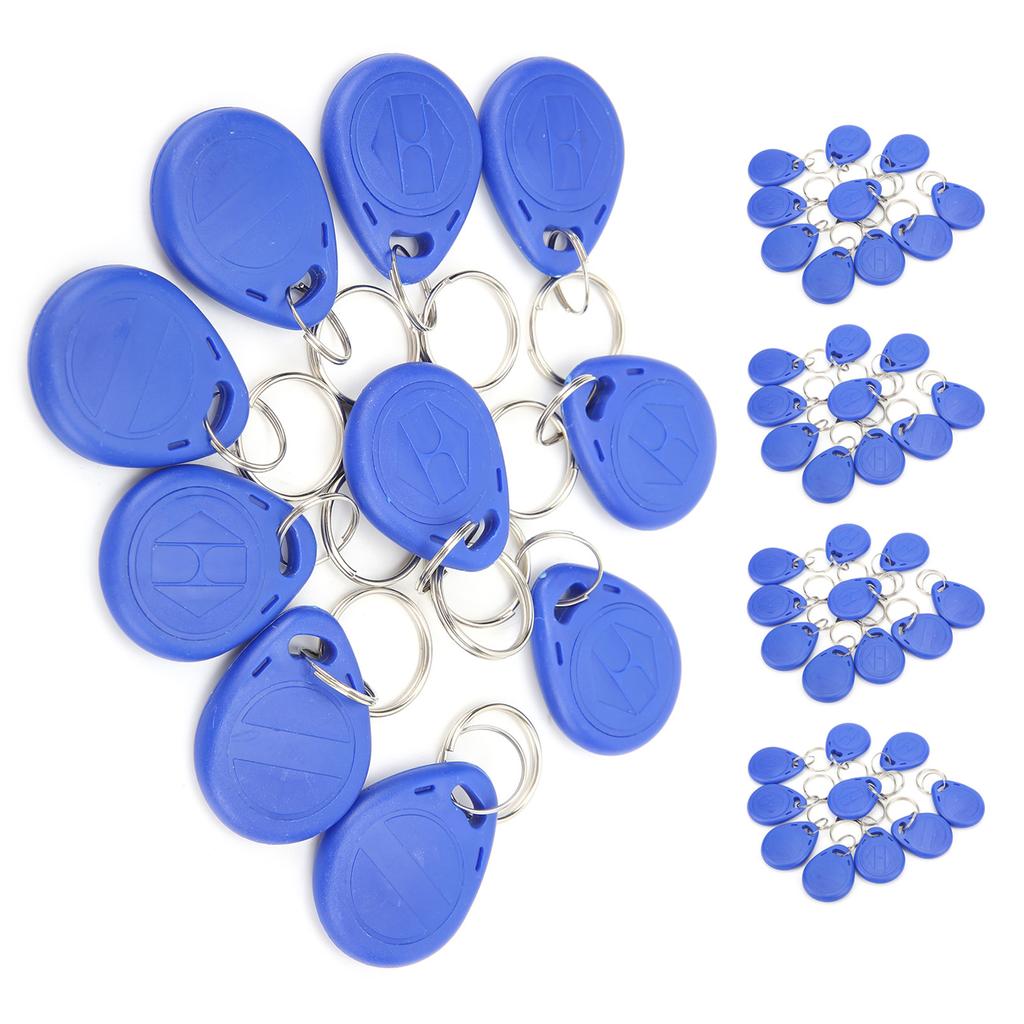 50pcs ID Card Key Fob Token Tag 125KHZ Rewritable Universal for Access Control Elevator Parking