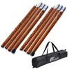 FIELDOOR Aluminum Tent Pole of Bag Grain Connection Adjustable Suitable for Large Tarps and Cotton Tents Push Pins Extendable Split Camping [Set