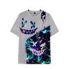 Colorful Ink Graffiti 3D Digital Printing Men's High Street Versatile Round Neck Shoulder Loose Casual Short Sleeved T-Shirts Men’s