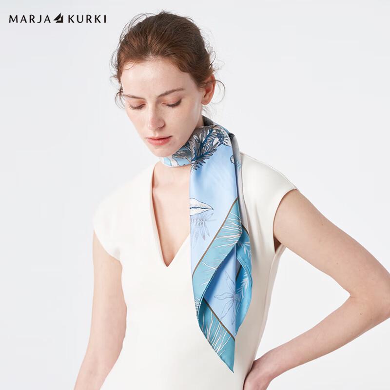 MARJA KURKI 100% Silk Square Scarf