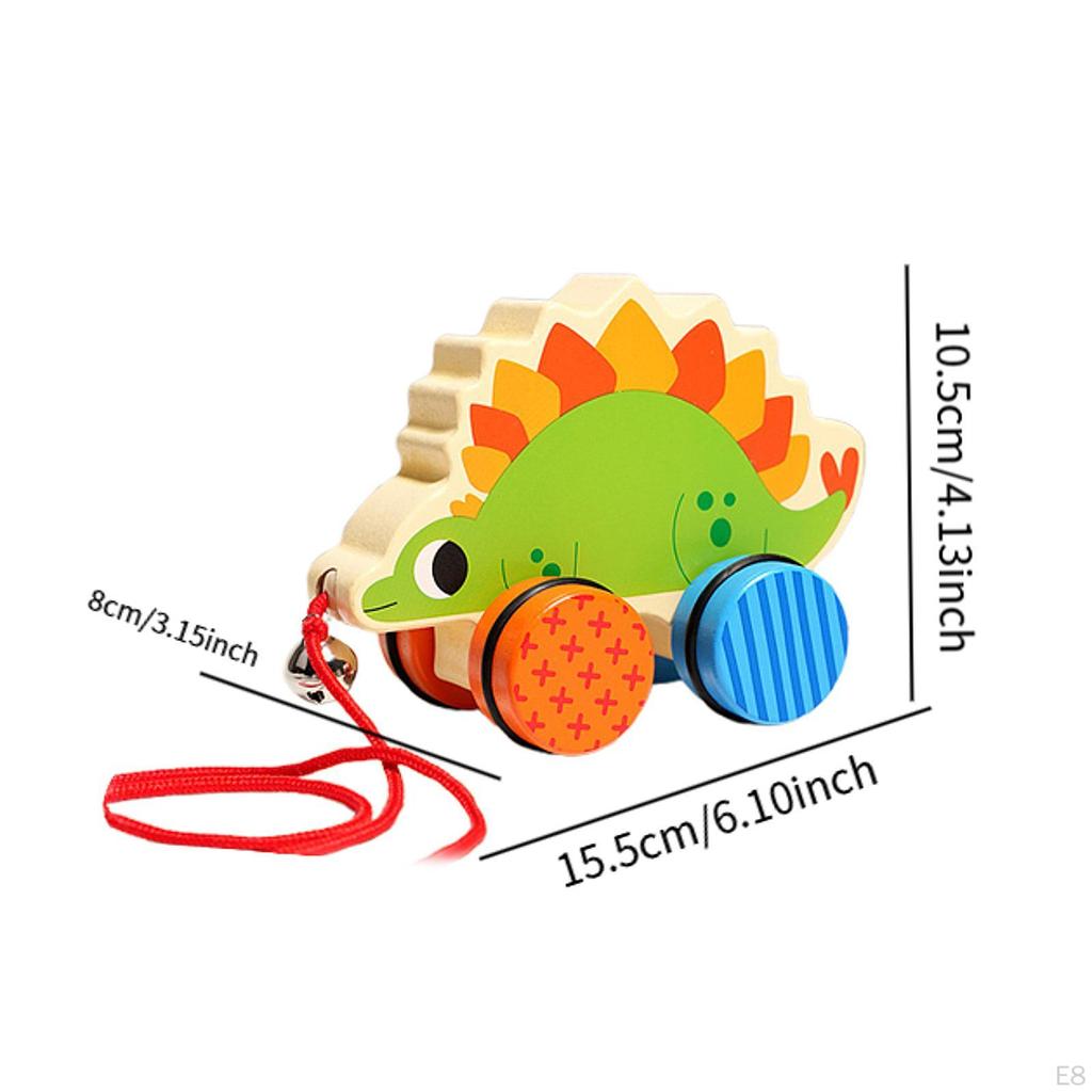 Игрушка-игрушка «Животное, толкающее и тянущее» для детей, сделанная вручную из дерева