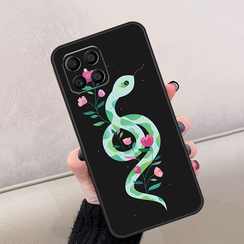 Snake Illustration Art For Honor Magic 7 Lite 5 6 8 Pro Case For Honor Win RT X9d X9b X9a X9c X8c X8b 200 400 70 90