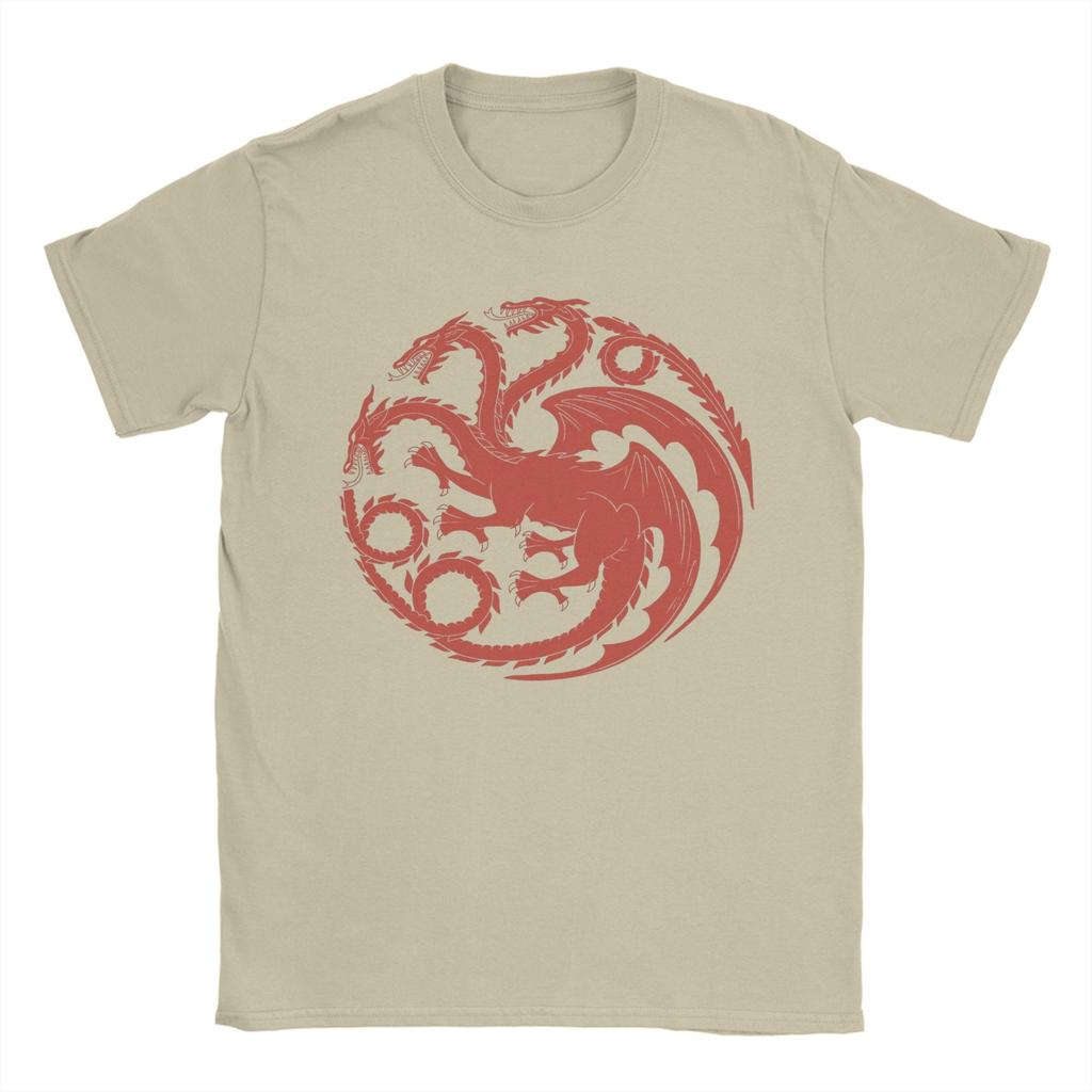 Men's House of TARGARYEN King's T Shirts 100% Cotton Tops Awesome Short Sleeve Round Collar Tee Shirt Party T-Shirt
