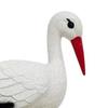 Садовая статуэтка белой птицы 23,6" на длинных ногах, стоящая птица, декоративная смоляная фигурка для пруда, двора, газона на открытом воздухе