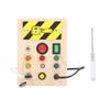 Kids LED Wooden Toy Educational Simulation Key Lock Pluggable Wire Motor Skills Activity Board for