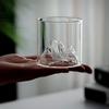 Japanese Retro Mountain View Borosilicate Glass Tea Cup - High Temperature Resistant