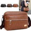 Fashion Men Messenger Bags PU Leather Handbags for Man Male Crossbody Bag Casual Storage Shoulder Bag Zipper Direction Random