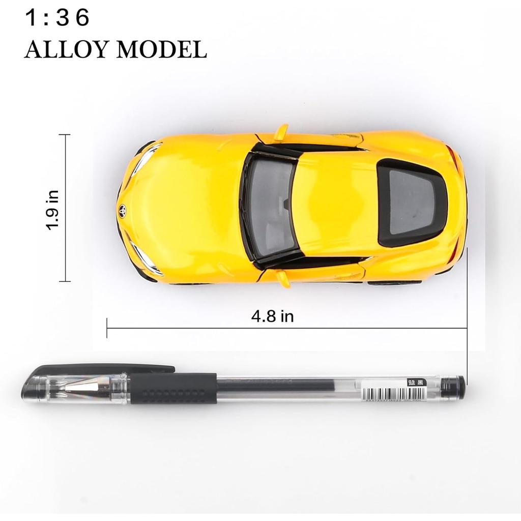 Масштаб 1/36, игрушечная машинка Toyota Supra, литая под давлением модель автомобиля Toyota Supra, игрушечные машинки с откатным механизмом, автомобили, подарки для мальчиков и девочек